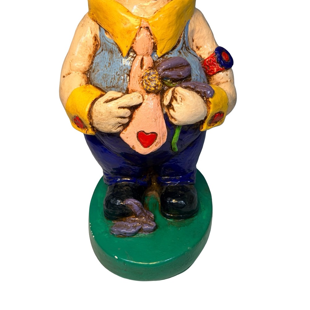 Vintage Clown Figurine 1979 Folk Art MCM Rare Collectible Hand Painted Ceramic - Picture 3 of 11